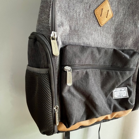 Eddie Bauer First Adventure Backpack Gray and Black Unisex Diaper Bag - Picture 11 of 16